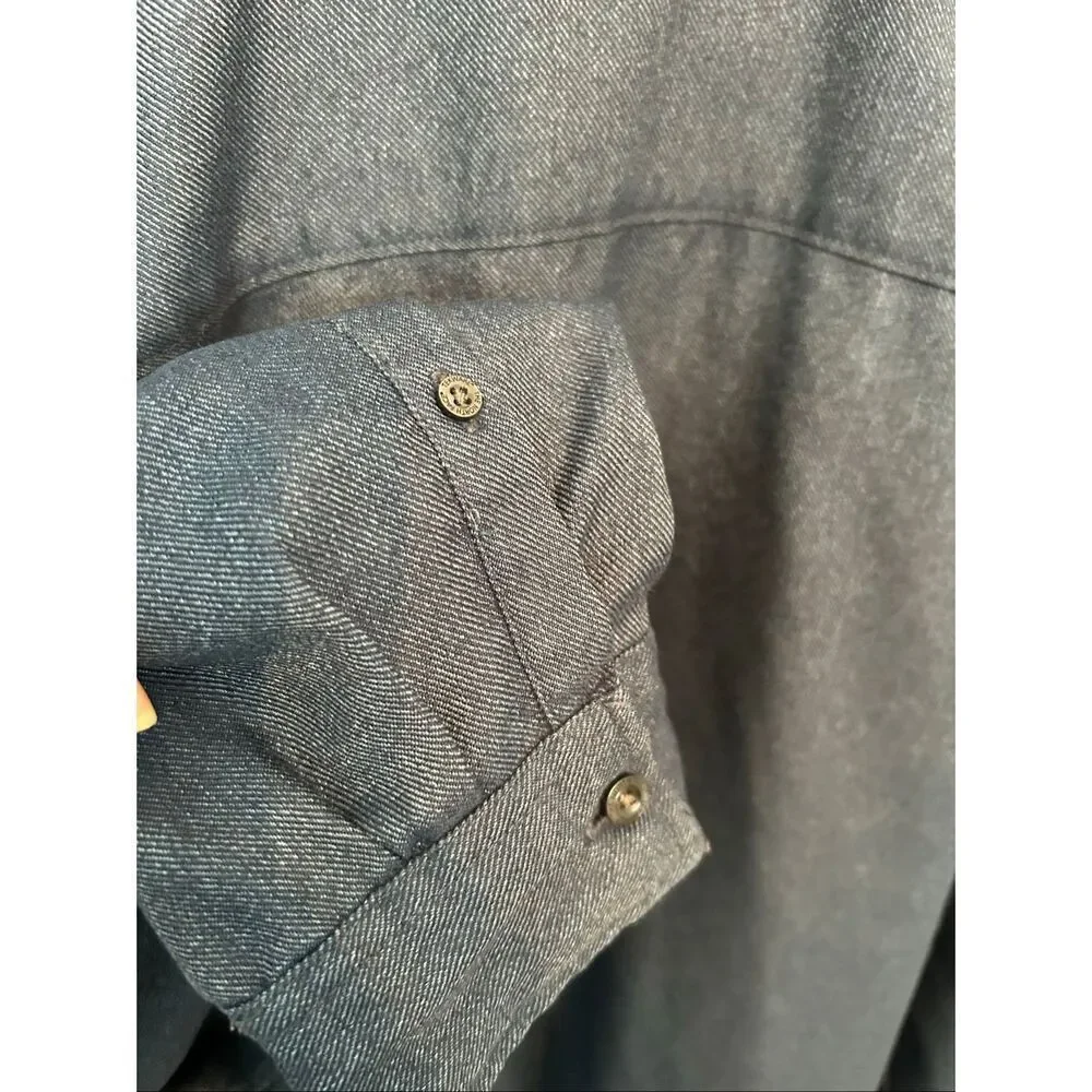 The north face blue button down shirt size XL men’s